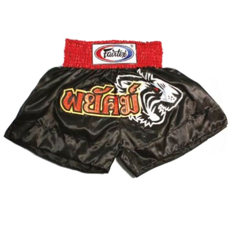 Шорты для тайского бокса Fairtex BS0628 «Tiger Growl», чёрный – фото