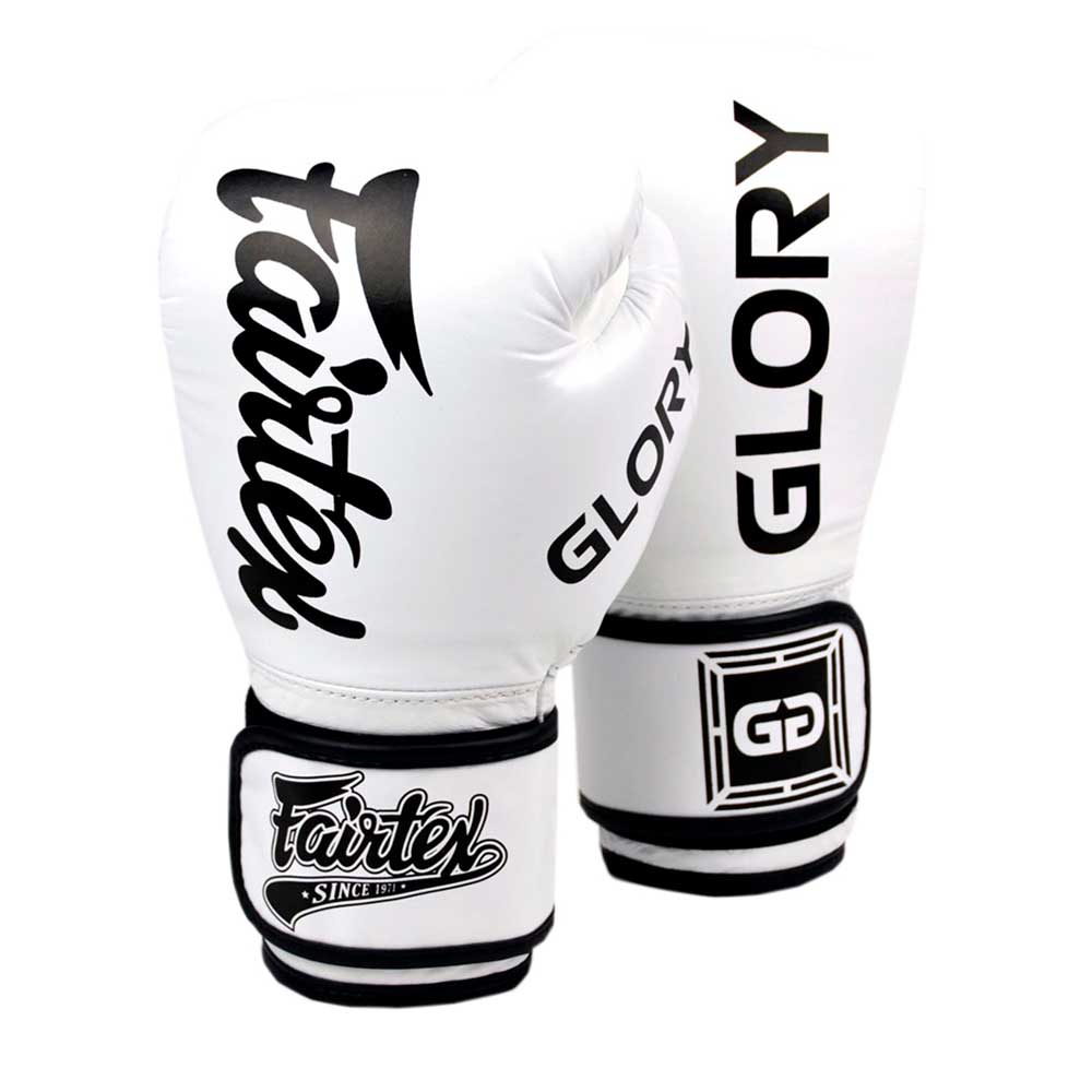 Перчатки для кикбоксинга Fairtex BGVG1 GLORY KICKBOXING, для соревнований, белый в Краснодаре в магазине SportPanda Перчатки для кикбоксинга Fairtex BGVG1 GLORY KICKBOXING, для соревнований, белый – фото
