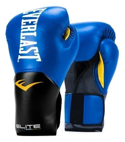 Боксерские перчатки Everlast Elite ProStyle, тренировочные, синий в Краснодаре в магазине SportPanda Боксерские перчатки Everlast Elite ProStyle, тренировочные, синий – фото