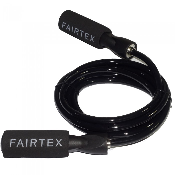 Скакалка Fairtex ROPE-3, 280 см, с утяжелителем, регулируемая, чёрный в Краснодаре в магазине SportPanda Скакалка Fairtex ROPE-3, 280 см, с утяжелителем, регулируемая, чёрный – фото