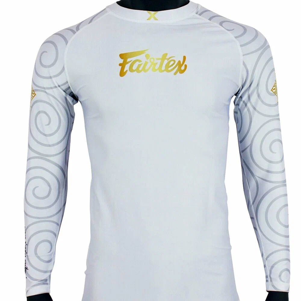 Рашгард с длинным рукавом Fairtex RG7 HANUMAN, белый в Краснодаре в магазине SportPanda Рашгард с длинным рукавом Fairtex RG7 HANUMAN, белый – фото