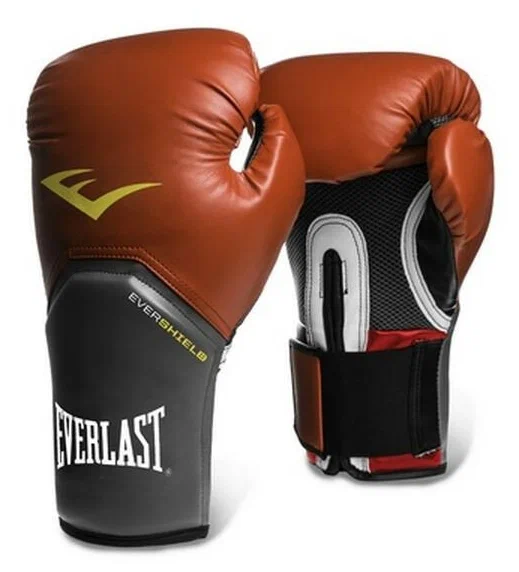 Боксерские перчатки Everlast Pro Style Elite, тренировочные, коричневый – фото