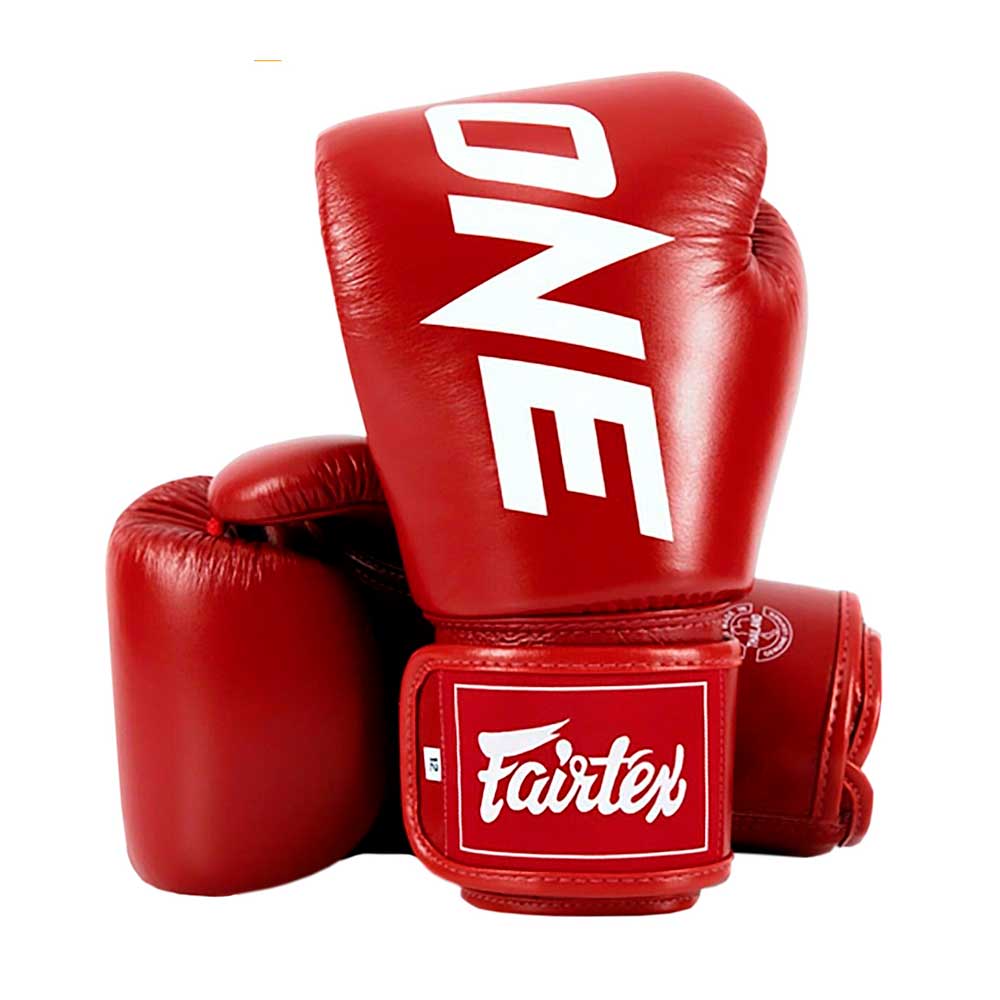 Боксерские перчатки Fairtex BGV ONE Championship, для боев и тренировок, красный в Краснодаре в магазине SportPanda Боксерские перчатки Fairtex BGV ONE Championship, для боев и тренировок, красный – фото