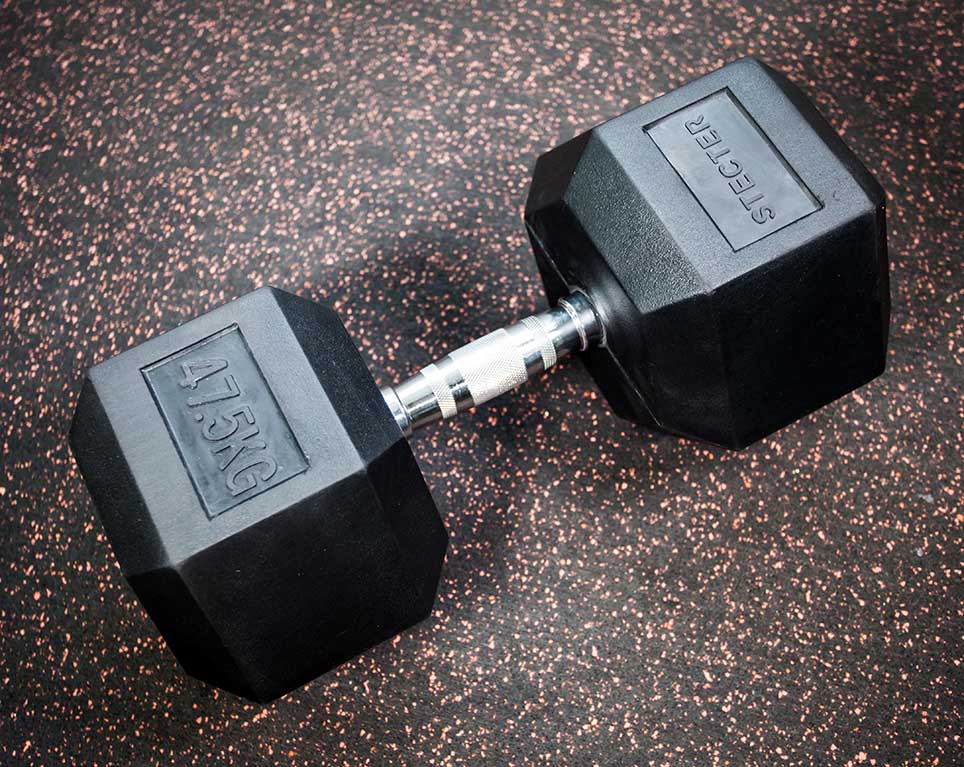 Гантель шестигранная (гексагональная) STECTER 47.5 кг в Краснодаре в магазине SportPanda Гантель шестигранная (гексагональная) STECTER 47.5 кг – фото