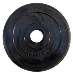 Диск обрезиненный BARBELL ATLET 10 кг / диаметр 51 мм в Краснодаре в магазине SportPanda Диск обрезиненный BARBELL ATLET 10 кг / диаметр 51 мм – фото