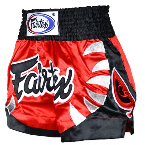 Шорты для тайского бокса Fairtex BS611 «The Bite», красный – фото