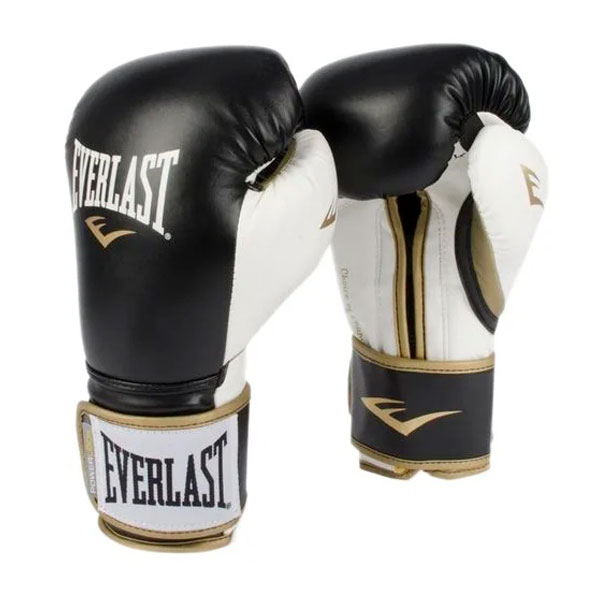 Боксерские перчатки Everlast Powerlock PU, тренировочные, чёрно-белый в Краснодаре в магазине SportPanda Боксерские перчатки Everlast Powerlock PU, тренировочные, чёрно-белый – фото