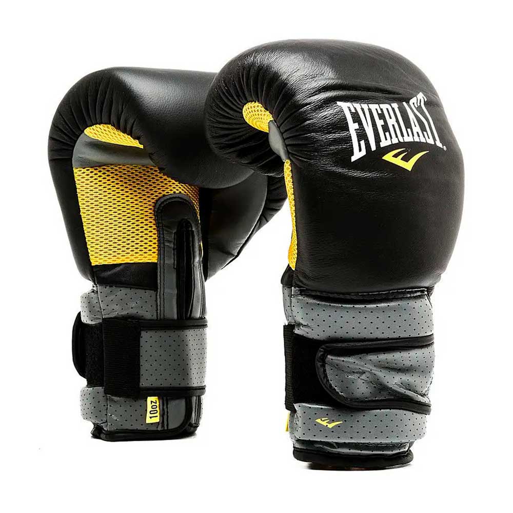 Боксерские перчатки Everlast Pro Leather Strap, тренировочные, чёрный в Краснодаре в магазине SportPanda Боксерские перчатки Everlast Pro Leather Strap, тренировочные, чёрный – фото