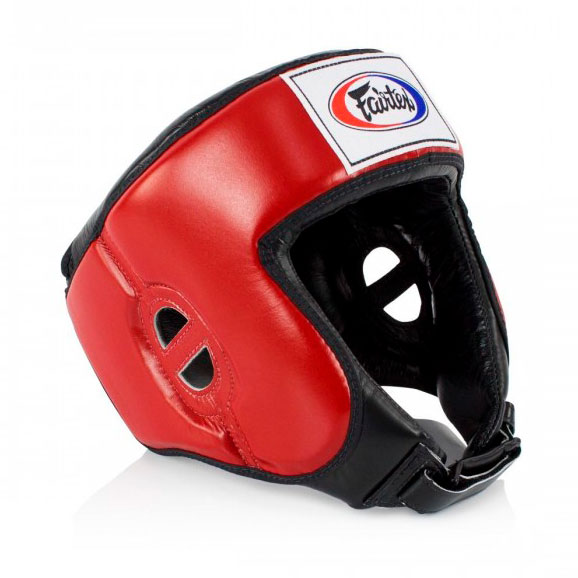 Шлем боевой Fairtex HG9, для любительских соревнований, M, красный  Шлем боевой Fairtex HG9, для любительских соревнований, M, красный