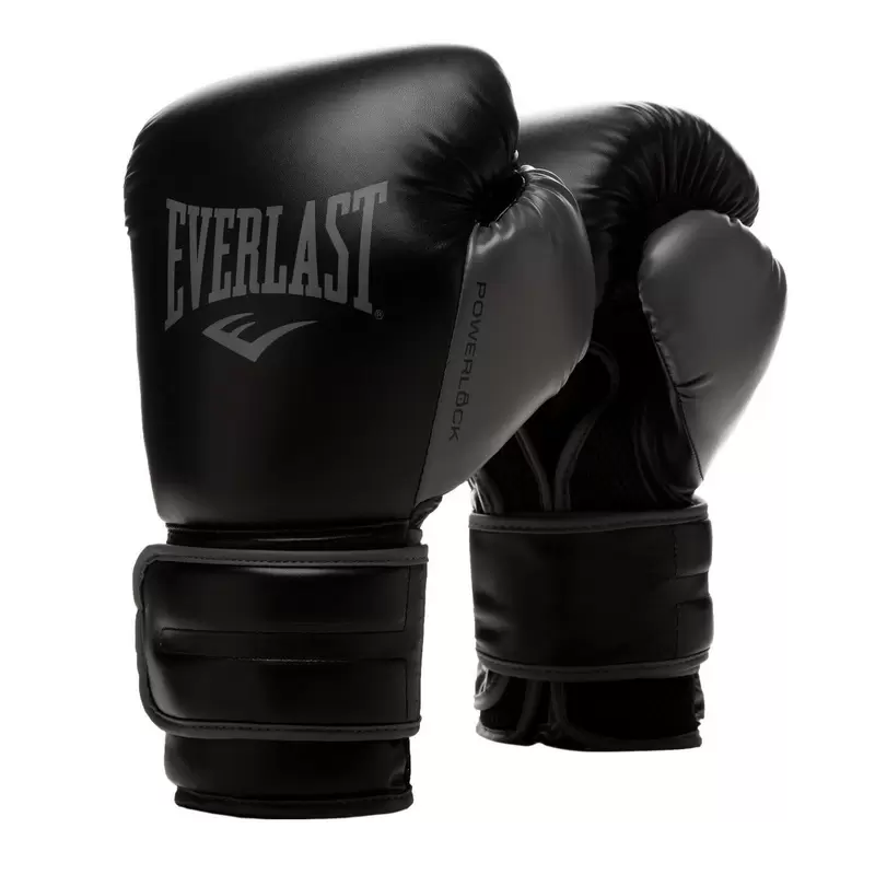 Боксерские перчатки Everlast Powerlock PU 2, тренировочные, чёрный в Краснодаре в магазине SportPanda Боксерские перчатки Everlast Powerlock PU 2, тренировочные, чёрный – фото