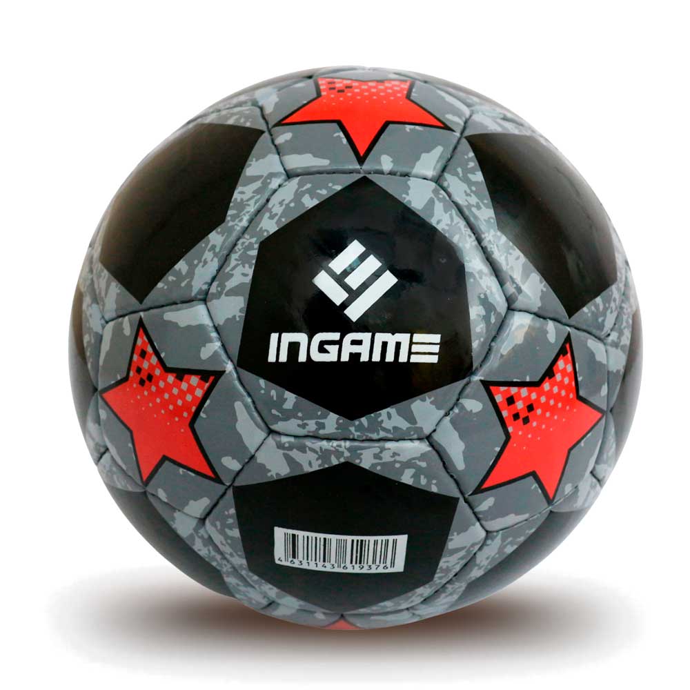 Мяч футбольный INGAME PRO BLACK IFB-117, №5, чёрно-красный в Краснодаре в магазине SportPanda Мяч футбольный INGAME PRO BLACK IFB-117, №5, чёрно-красный – фото