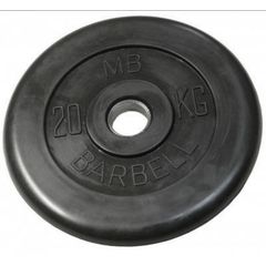 Диск обрезиненный BARBELL MB (металлическая втулка) 20 кг / диаметр 31 мм в Краснодаре в магазине SportPanda Диск обрезиненный BARBELL MB (металлическая втулка) 20 кг / диаметр 31 мм – фото