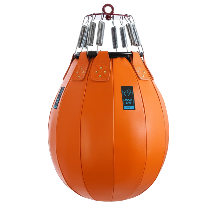 Водоналивная боксерская груша «AQUA BALL», кожа, 65 см, диаметр 50 см, 50 кг, оранжевый – фото