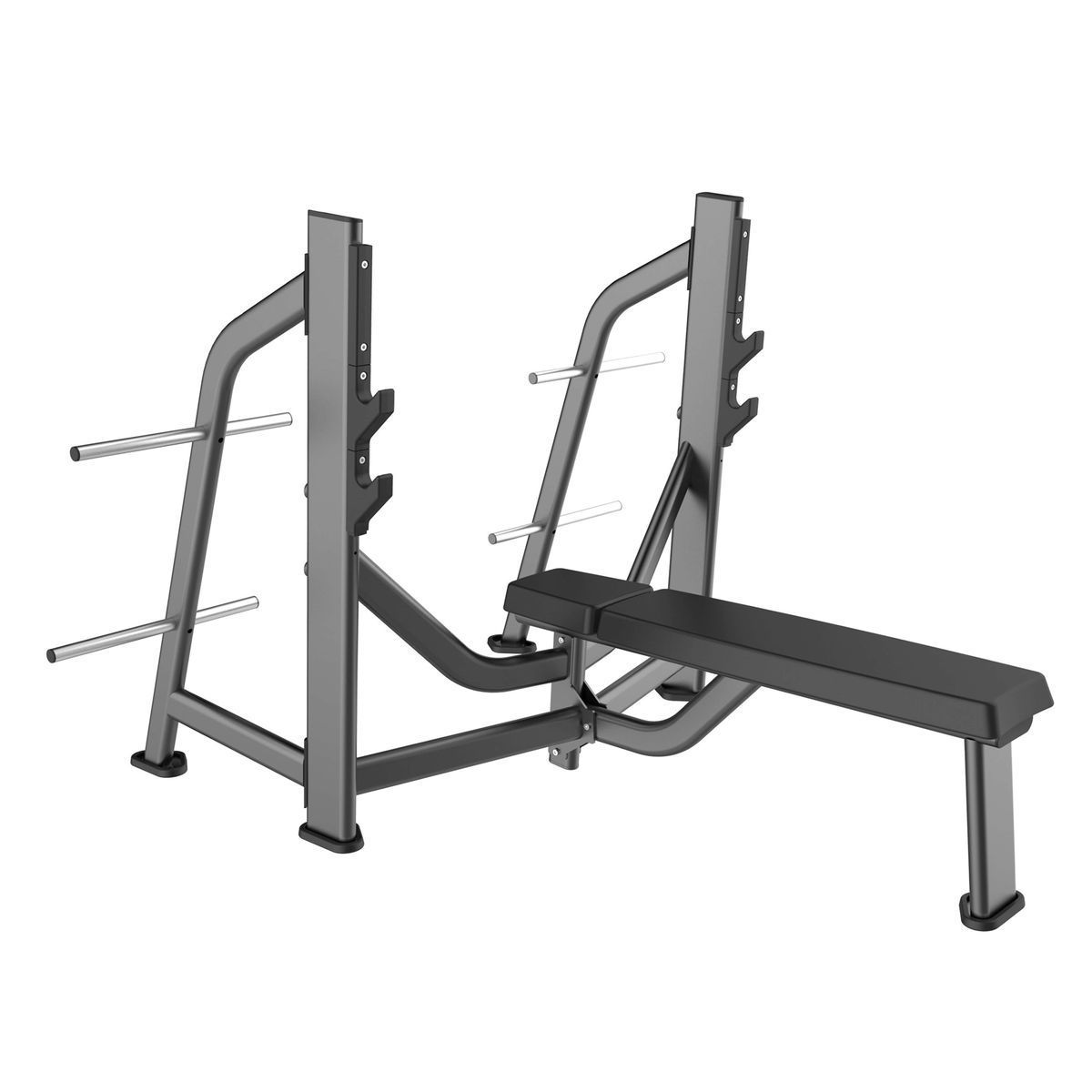 Скамья-стойка для жима штанги лежа E-7043 (Olympic Bench) в Краснодаре в магазине SportPanda Скамья-стойка для жима штанги лежа E-7043 (Olympic Bench) – фото