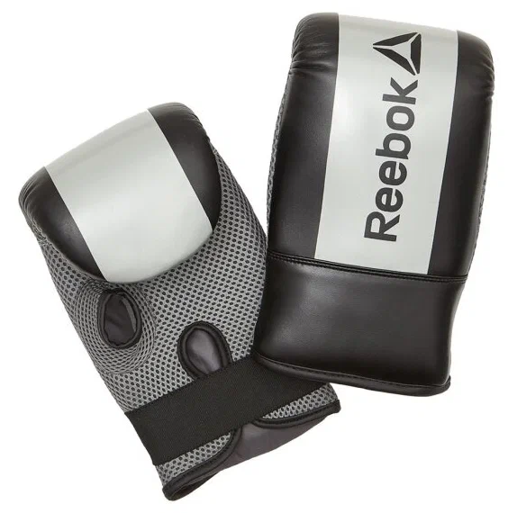 Боксерские перчатки Reebook Mitts, тренировочные, серый в Краснодаре в магазине SportPanda Боксерские перчатки Reebook Mitts, тренировочные, серый – фото