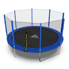 Батут DFC Trampoline Fitness с сеткой 14ft Синий в Краснодаре в магазине SportPanda Батут DFC Trampoline Fitness с сеткой 14ft Синий – фото