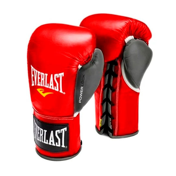 Боксерские перчатки Everlast Powerlock, боевые, красный в Краснодаре в магазине SportPanda Боксерские перчатки Everlast Powerlock, боевые, красный – фото