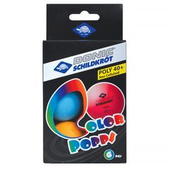 Мячики для н/тенниса DONIC COLOR POPPS 40+, 6 шт, (разноцветные) в Краснодаре в магазине SportPanda Мячики для н/тенниса DONIC COLOR POPPS 40+, 6 шт, (разноцветные) – фото