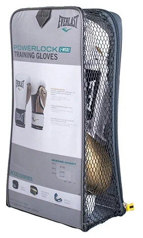 Боксерские перчатки Everlast Powerlock PU, тренировочные, бёло-золотой в Краснодаре в магазине SportPanda Боксерские перчатки Everlast Powerlock PU, тренировочные, бёло-золотой – фото