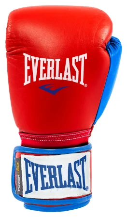 Боксерские перчатки Everlast Powerlock PU, тренировочные, красный в Краснодаре в магазине SportPanda Боксерские перчатки Everlast Powerlock PU, тренировочные, красный – фото