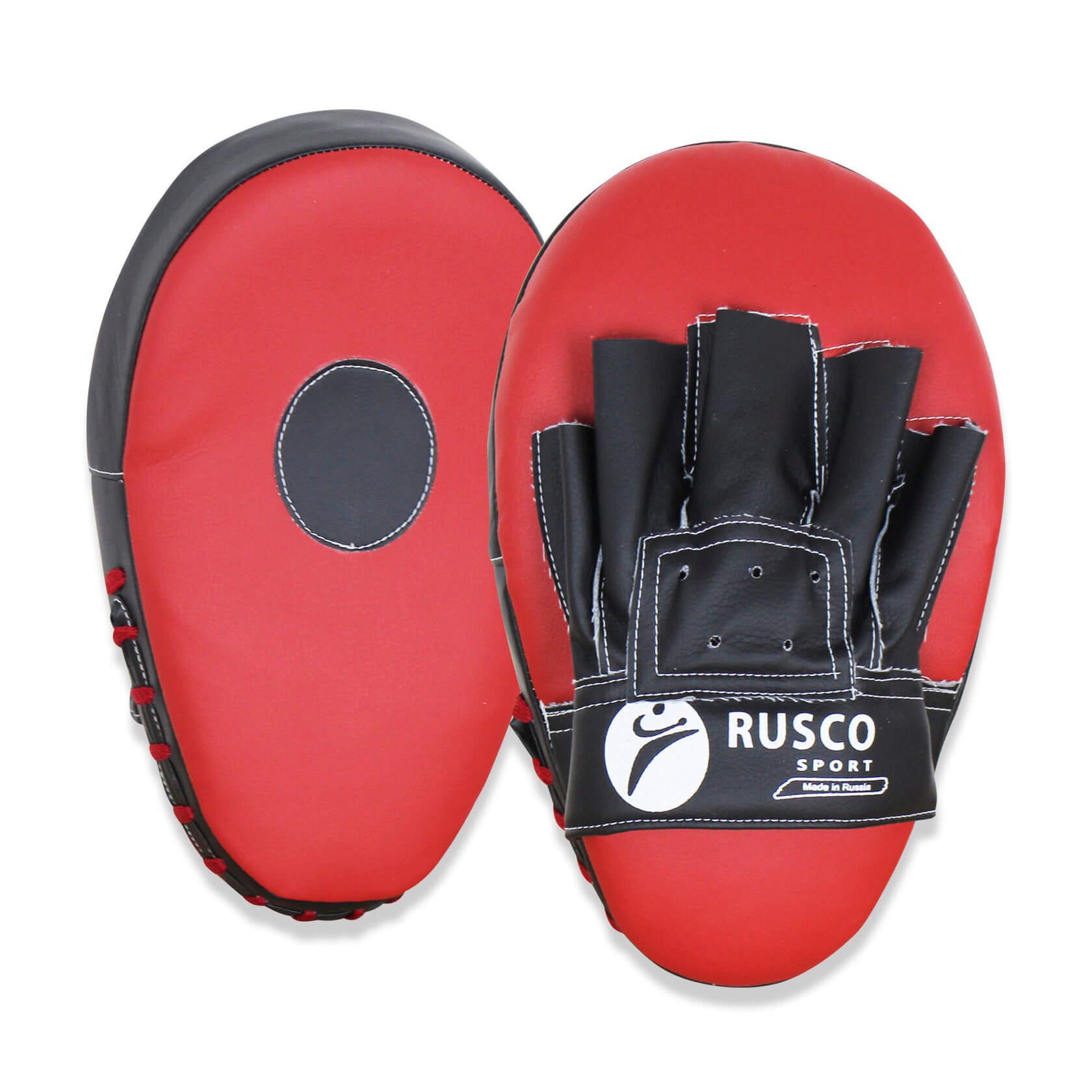 Лапы боксерские Rusco Sport, красный в Краснодаре в магазине SportPanda Лапы боксерские Rusco Sport, красный – фото