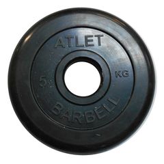Диск обрезиненный BARBELL ATLET 5 кг / диаметр 51 мм в Краснодаре в магазине SportPanda Диск обрезиненный BARBELL ATLET 5 кг / диаметр 51 мм – фото