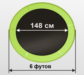 ARLAND Батут  6FT с внутренней страховочной сеткой и лестницей (Light green) – фото