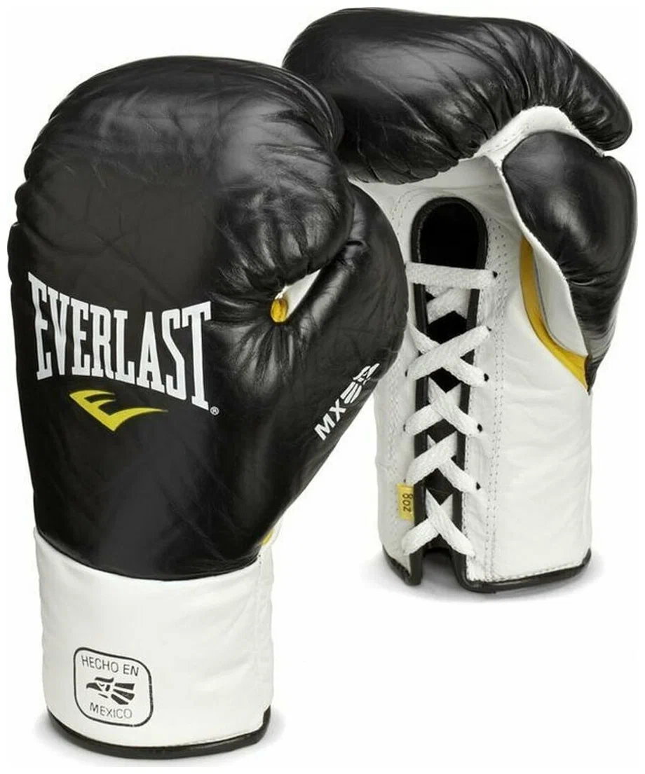 Боксерские перчатки Everlast MX Pro Fight, для соревнований, чёрный в Краснодаре в магазине SportPanda Боксерские перчатки Everlast MX Pro Fight, для соревнований, чёрный – фото