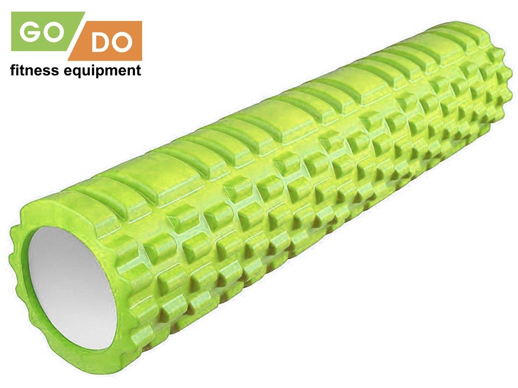 Валик-ролл для йоги и фитнеса GO DO JD2-60, 60 x 14 см, массажный, зелёный в Краснодаре в магазине SportPanda Валик-ролл для йоги и фитнеса GO DO JD2-60, 60 x 14 см, массажный, зелёный – фото