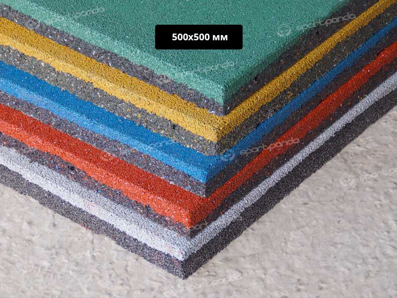 Резиновая плитка MaxTile, 500x500 мм, для детской площадки Резиновая плитка MaxTile, 500x500 мм, для детской площадки