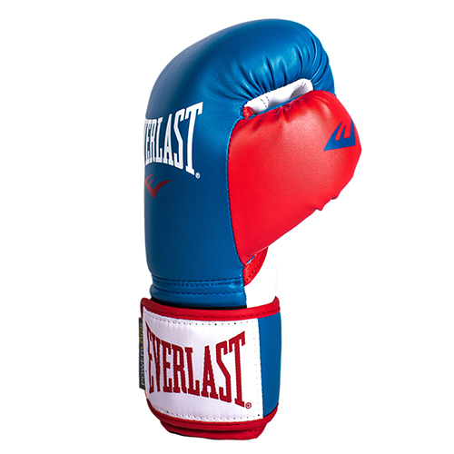 Боксерские перчатки Everlast Powerlock PU, тренировочные, синий в Краснодаре в магазине SportPanda Боксерские перчатки Everlast Powerlock PU, тренировочные, синий – фото