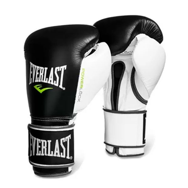 Боксерские перчатки Everlast Powerlock, для соревнований, чёрный / белый / зелёный в Краснодаре в магазине SportPanda Боксерские перчатки Everlast Powerlock, для соревнований, чёрный / белый / зелёный – фото