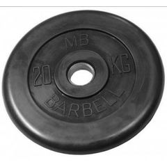 Диск обрезиненный BARBELL MB (металлическая втулка) 20 кг / диаметр 51 мм в Краснодаре в магазине SportPanda Диск обрезиненный BARBELL MB (металлическая втулка) 20 кг / диаметр 51 мм – фото