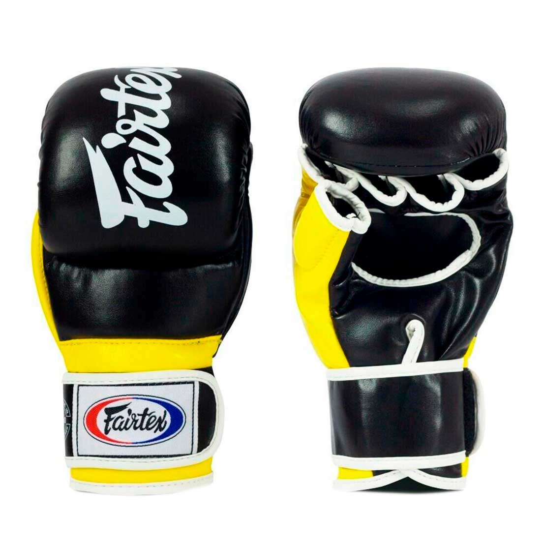 Перчатки для ММА Fairtex FGV18 Alistar Overeem, тренировочные, жёлтый в Краснодаре в магазине SportPanda Перчатки для ММА Fairtex FGV18 Alistar Overeem, тренировочные, жёлтый – фото