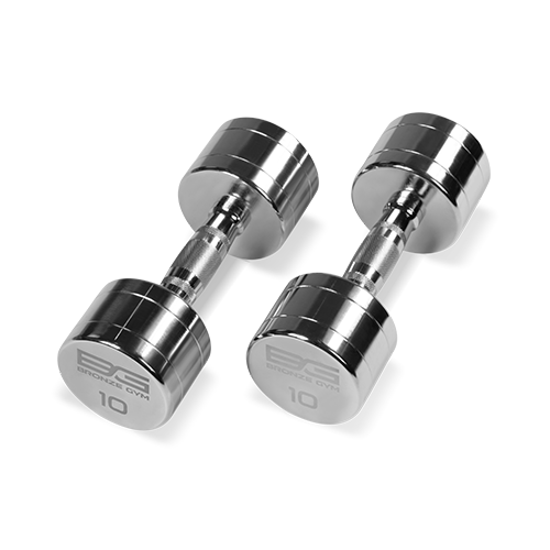 BRONZE GYM BG-PA-DB-C10 Гантель хромированная 10 кг в Краснодаре в магазине SportPanda BRONZE GYM BG-PA-DB-C10 Гантель хромированная 10 кг – фото
