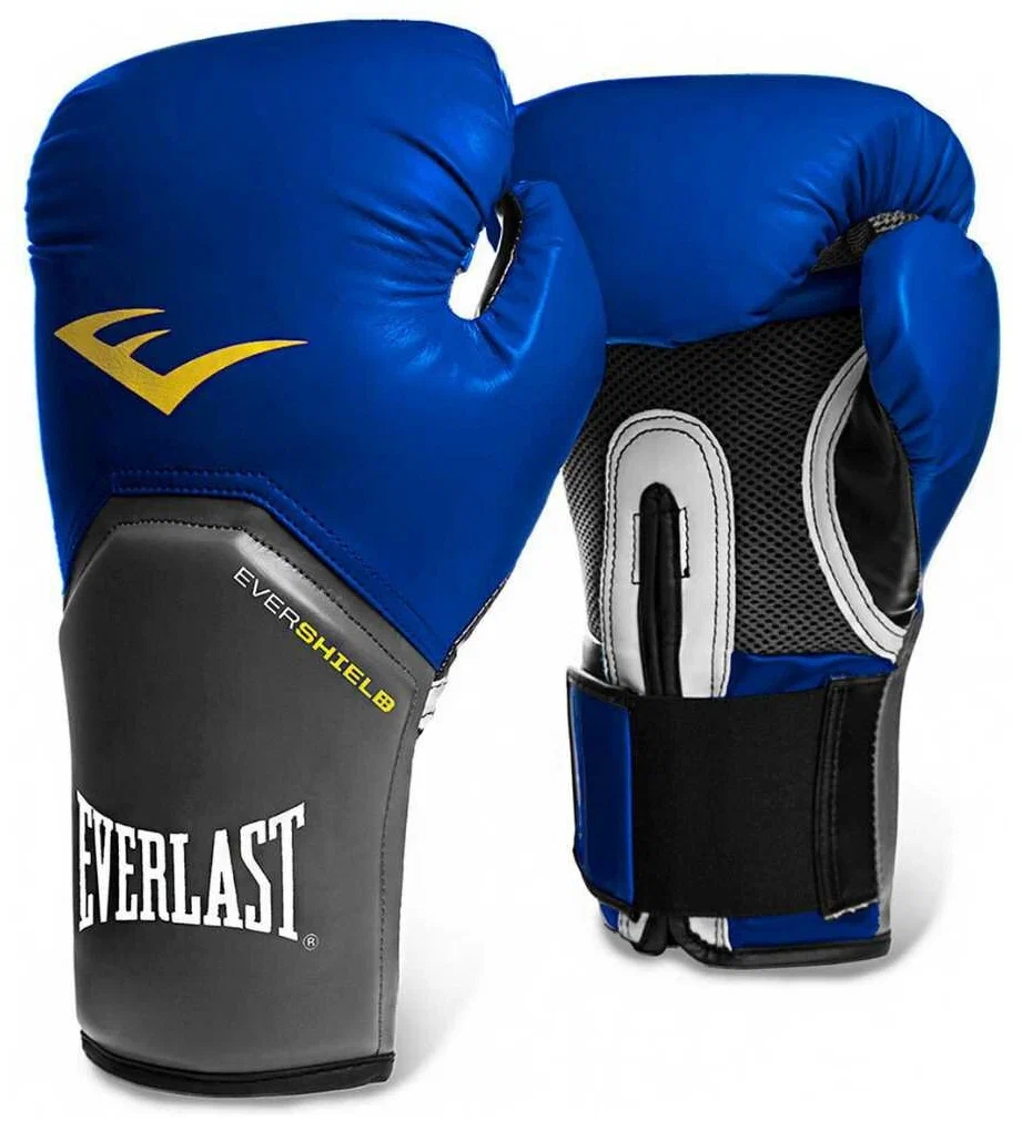Боксерские перчатки Everlast Pro Style Elite, тренировочные, синий в Краснодаре в магазине SportPanda Боксерские перчатки Everlast Pro Style Elite, тренировочные, синий – фото