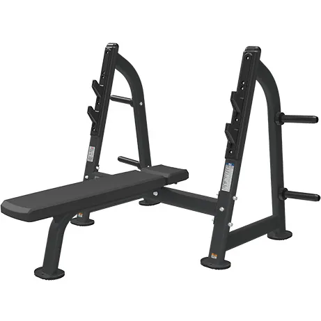 Скамья для жима горизонтальная BRONZE GYM BR-1012, профессиональная, со стойками в Краснодаре в магазине SportPanda Скамья для жима горизонтальная BRONZE GYM BR-1012, профессиональная, со стойками – фото