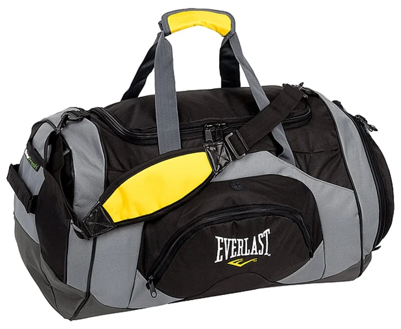 Сумка спортивная Everlast Training, чёрный / серый в Краснодаре в магазине SportPanda Сумка спортивная Everlast Training, чёрный / серый – фото