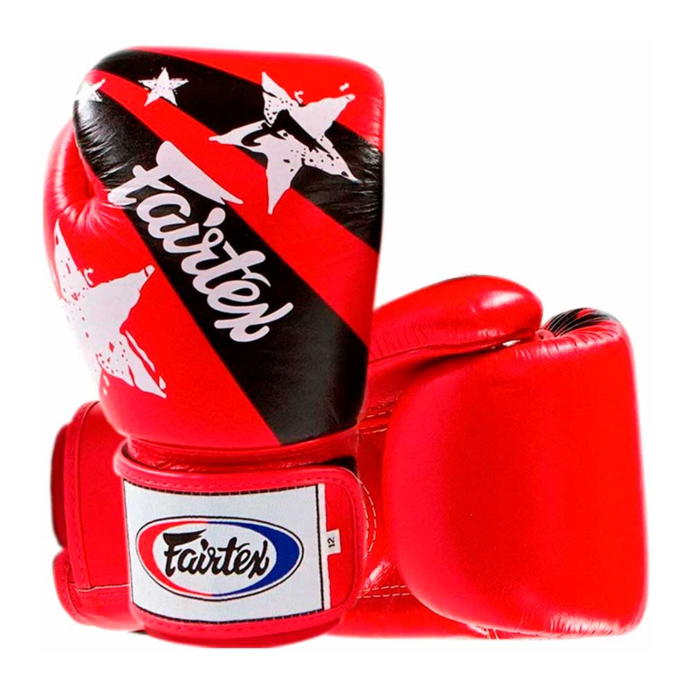 Боксерские перчатки Fairtex BGV1 Nation Print, тренировочные, красный в Краснодаре в магазине SportPanda Боксерские перчатки Fairtex BGV1 Nation Print, тренировочные, красный – фото