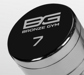 Гантель хромированная BRONZE GYM BG-PA-DB-C07, 7 кг – фото