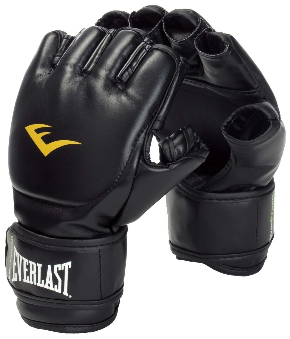 Перчатки для ММА Everlast Martial Arts Grappling PU, чёрный в Краснодаре в магазине SportPanda Перчатки для ММА Everlast Martial Arts Grappling PU, чёрный – фото