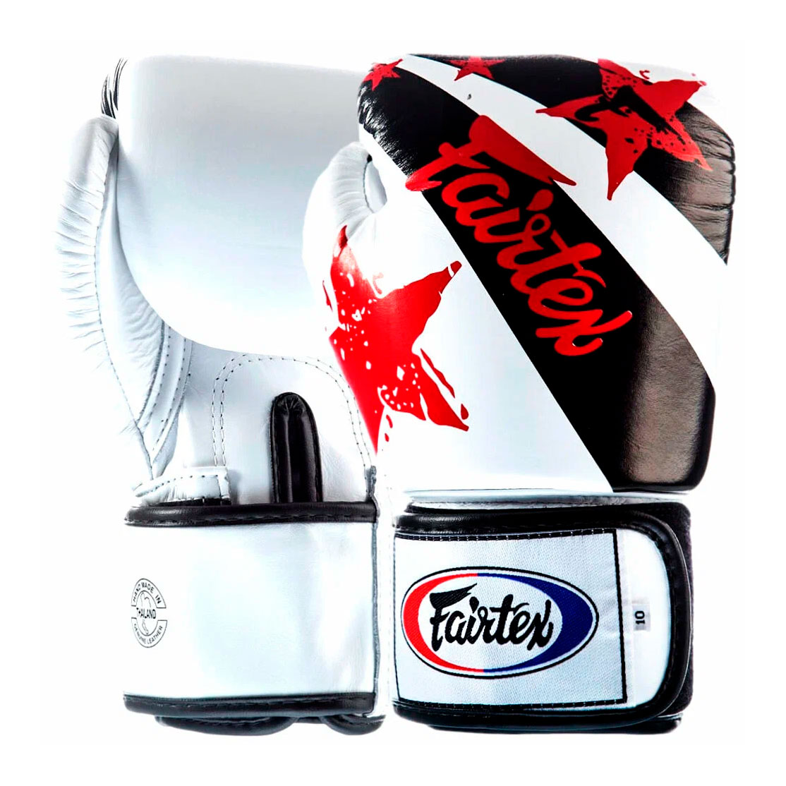 Боксерские перчатки Fairtex BGV1 Nation Print, тренировочные, белый в Краснодаре в магазине SportPanda Боксерские перчатки Fairtex BGV1 Nation Print, тренировочные, белый – фото
