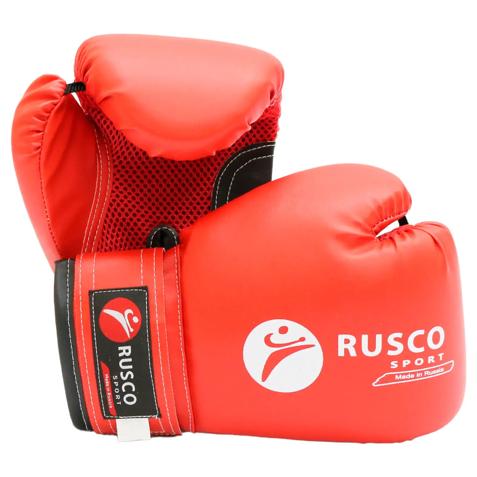 Боксерские перчатки Rusco Sport, тренировочные, красный в Краснодаре в магазине SportPanda Боксерские перчатки Rusco Sport, тренировочные, красный – фото