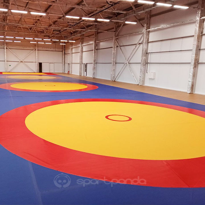 Борцовский ковер SportPanda 6х6 метров, трехцветный в Краснодаре в магазине SportPanda Борцовский ковер SportPanda 6х6 метров, трехцветный – фото