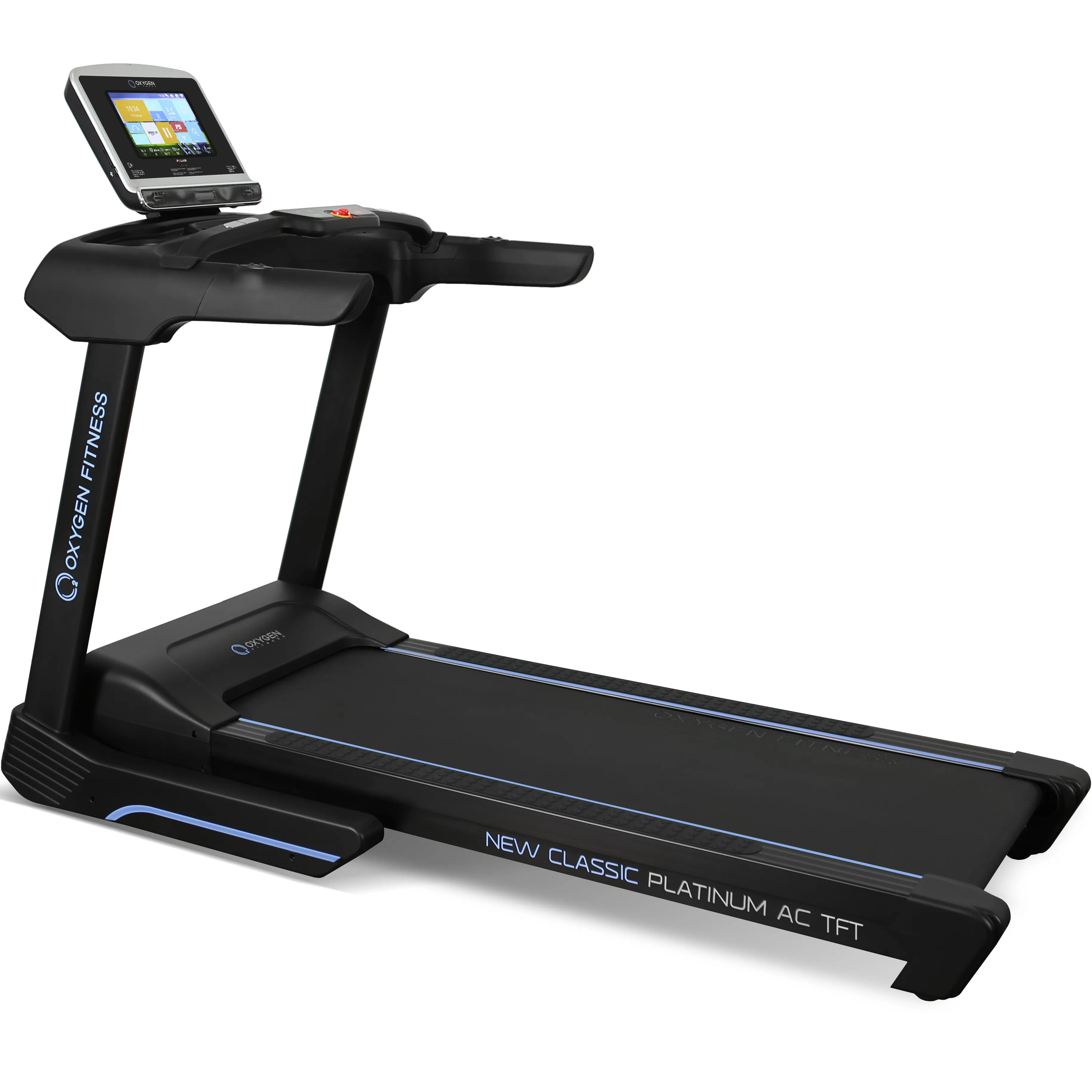 Беговая дорожка OXYGEN FITNESS NEW CLASSIC PLATINUM AC TFT, электрическая, для дома и зала в Краснодаре в магазине SportPanda Беговая дорожка OXYGEN FITNESS NEW CLASSIC PLATINUM AC TFT, электрическая, для дома и зала – фото