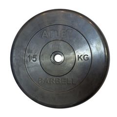 Диск обрезиненный BARBELL ATLET 15 кг / диаметр 26 мм в Краснодаре в магазине SportPanda Диск обрезиненный BARBELL ATLET 15 кг / диаметр 26 мм – фото