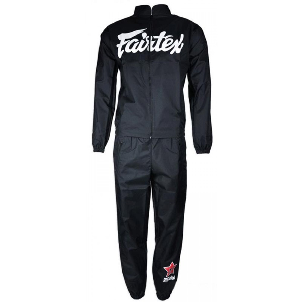 Костюм-сауна для сгонки веса Fairtex VS-2, чёрный в Краснодаре в магазине SportPanda Костюм-сауна для сгонки веса Fairtex VS-2, чёрный – фото