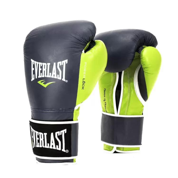 Боксерские перчатки Everlast Powerlock, для соревнований, синий / зелёный в Краснодаре в магазине SportPanda Боксерские перчатки Everlast Powerlock, для соревнований, синий / зелёный – фото