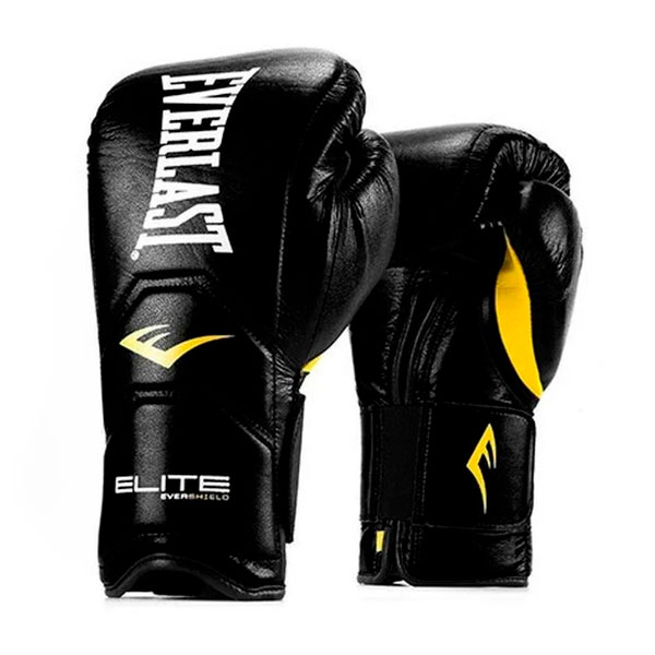 Боксерские перчатки Everlast Elite Pro, на липучке, тренировочные, чёрный в Краснодаре в магазине SportPanda Боксерские перчатки Everlast Elite Pro, на липучке, тренировочные, чёрный – фото