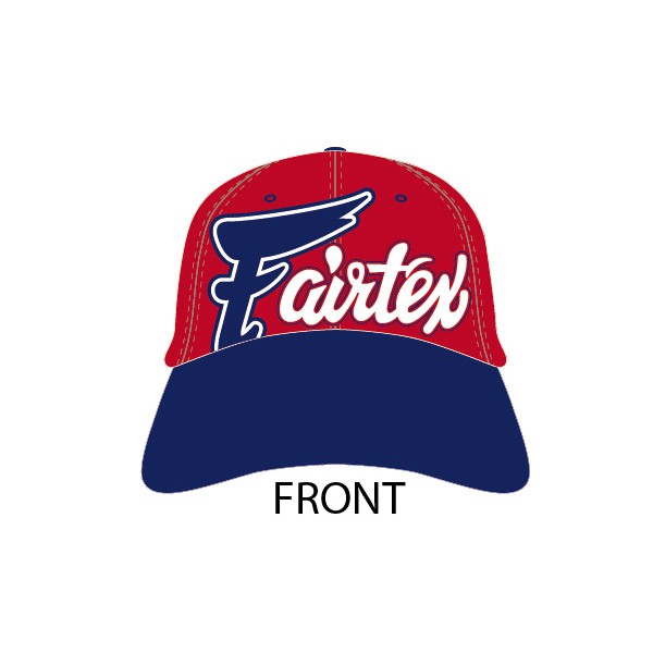 Кепка с прямым козырьком Fairtex CAP9 Flexfit, красный / синий – фото